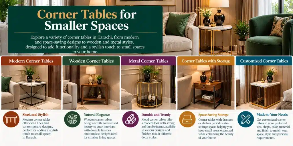 Corner Tables for Smaller Spaces
