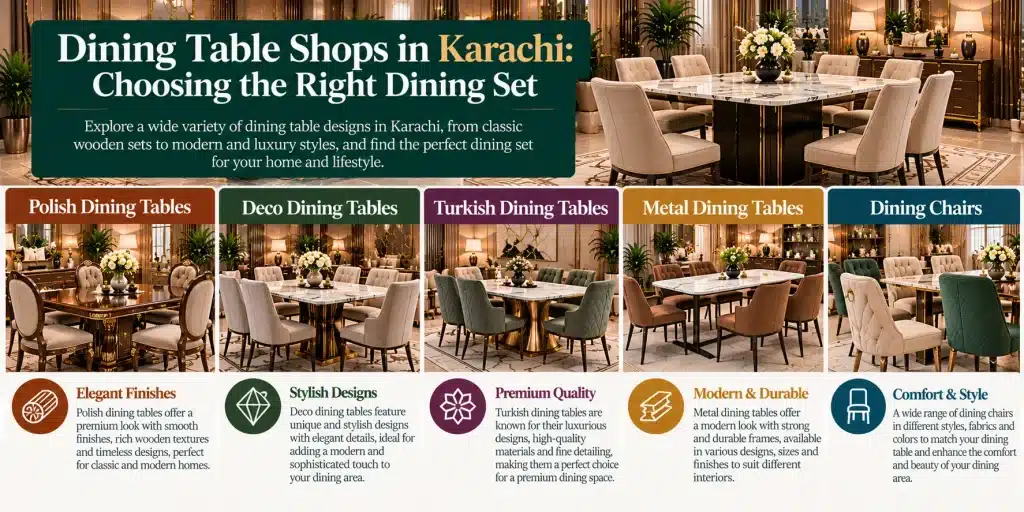 Dining Table Shops in Karachi: Choosing the Right Dining Set