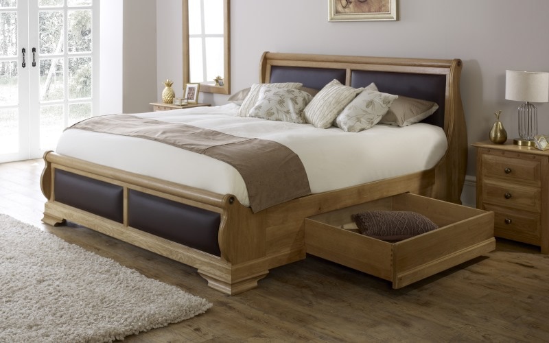 Modern Bed Design with Drawers in karachi