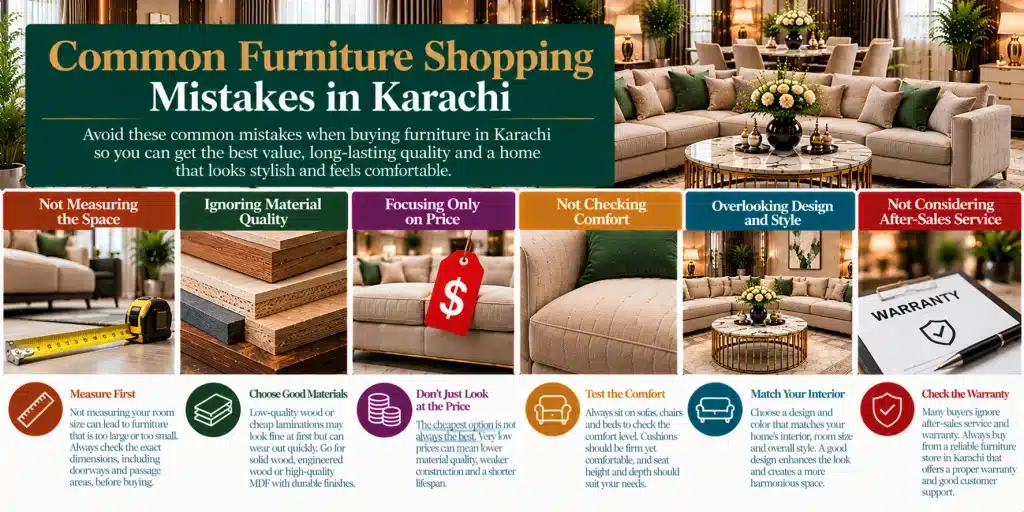 Common Furniture Shopping Mistakes in Karachi