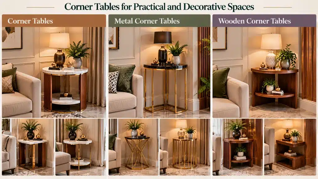 Corner Tables for Practical and Decorative Spaces