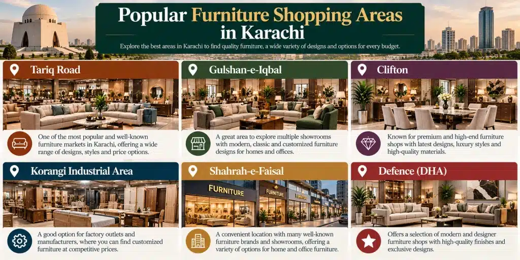 Popular Furniture Shopping Areas in Karachi