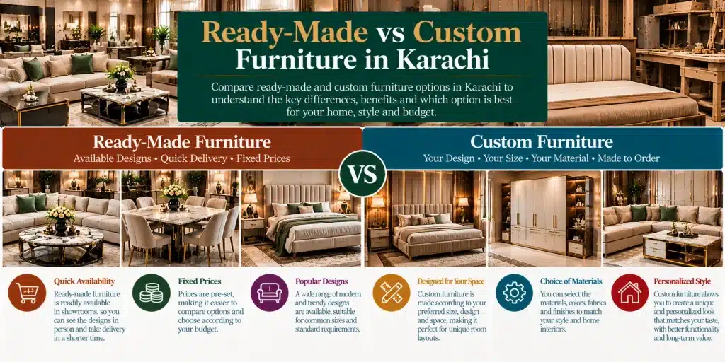 Ready-Made vs Custom Furniture in Karachi