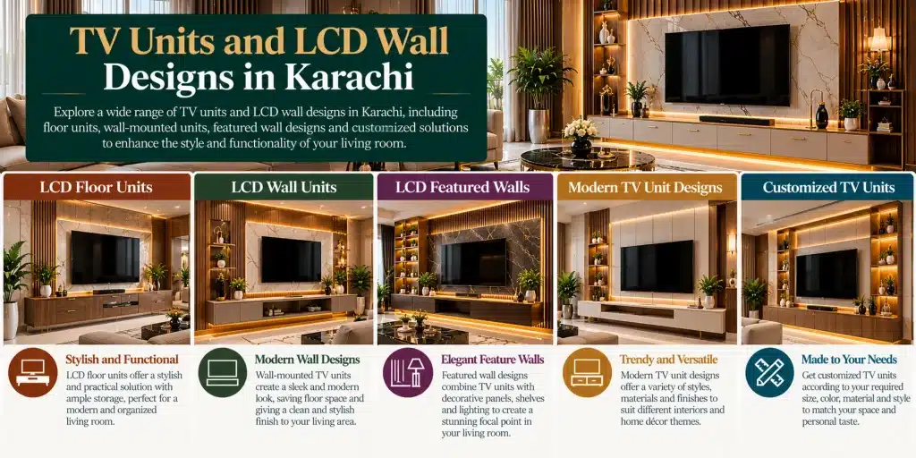 TV Units and LCD Wall Designs in Karachi